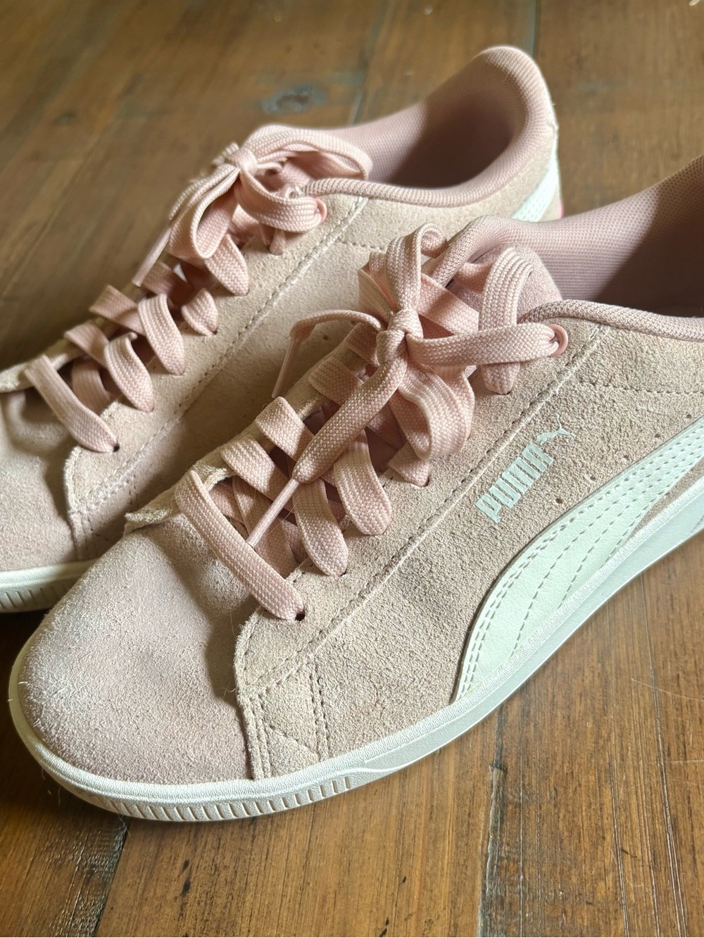 Women’s puma pink suede and leather sneakers